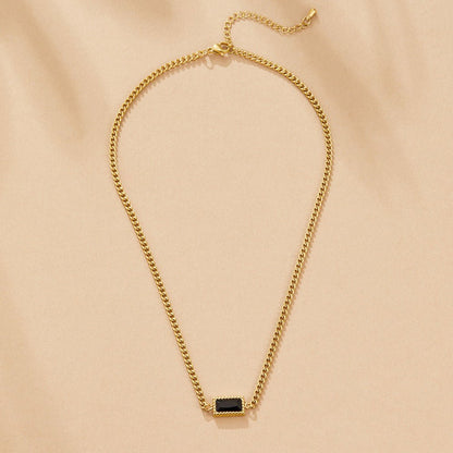 Black Onyx Pendant Necklace