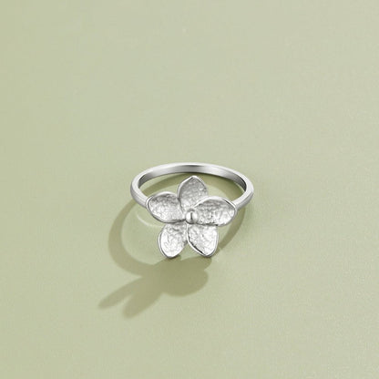 Blooming Silver Flower Ring