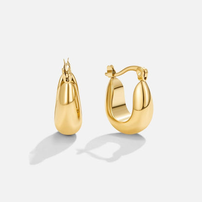 Gold Serenity Hoop Earrings
