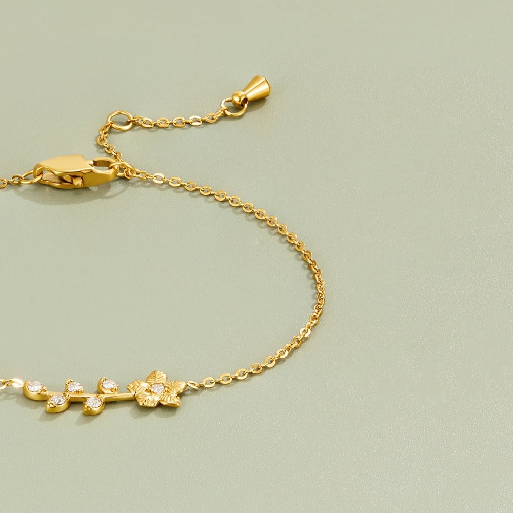 Golden Crystal Vine Bracelet