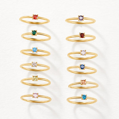 July Birthstone 18K Gold Ring