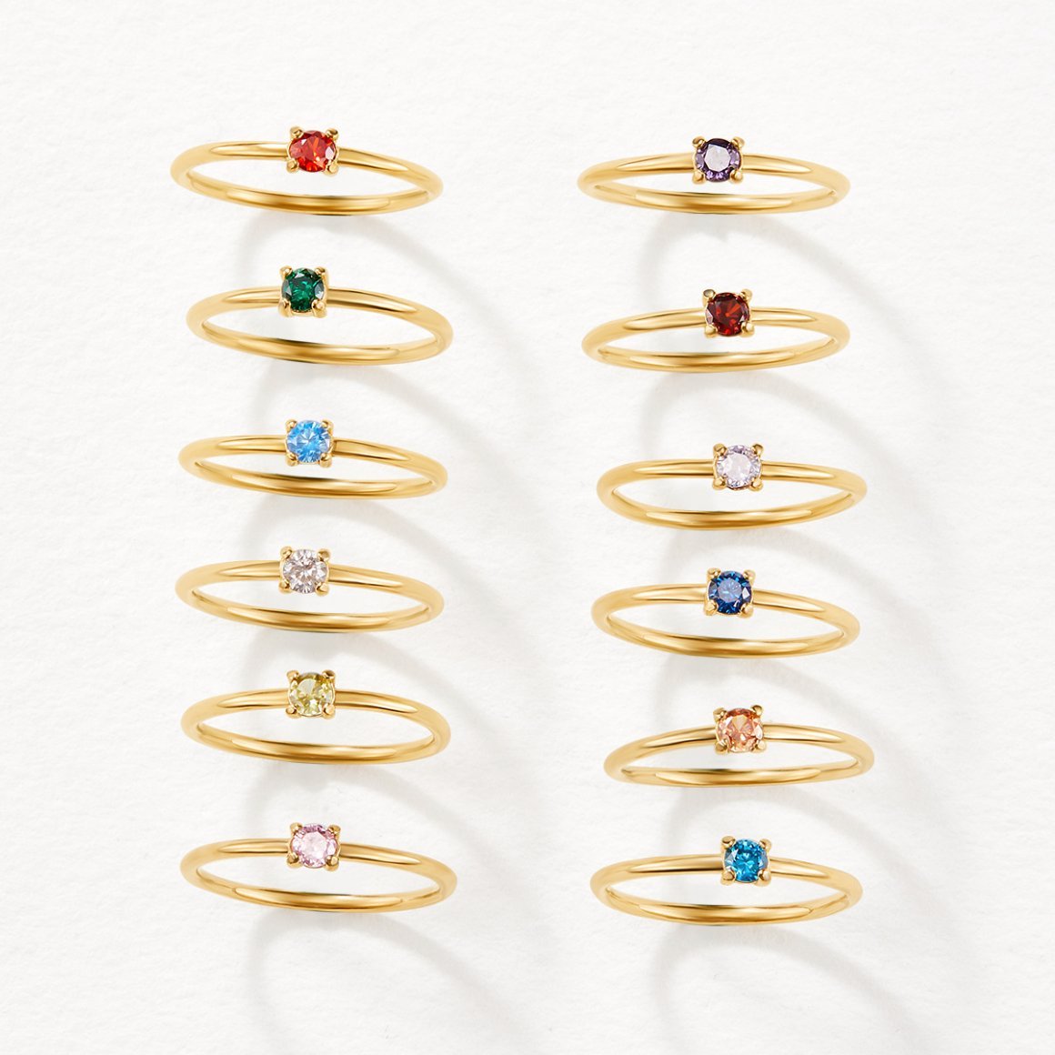 June Birthstone 18K Gold Ring