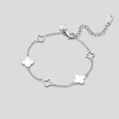 Lucia Silver Clover Bracelet