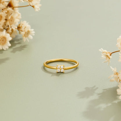 Tiny Petal Gold Ring