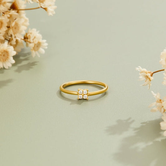 Tiny Petal Gold Ring