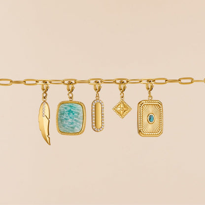 Turquoise Sunburst Charm