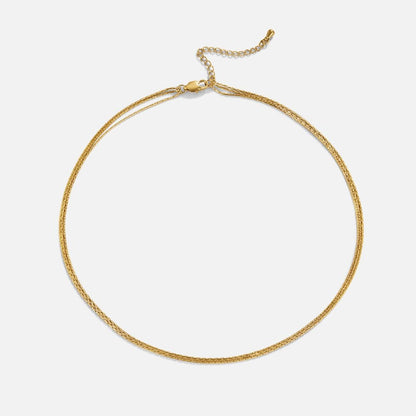 Vina Gold Multi Layered Chain Necklace