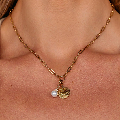 Vintage Gold Heart Charm